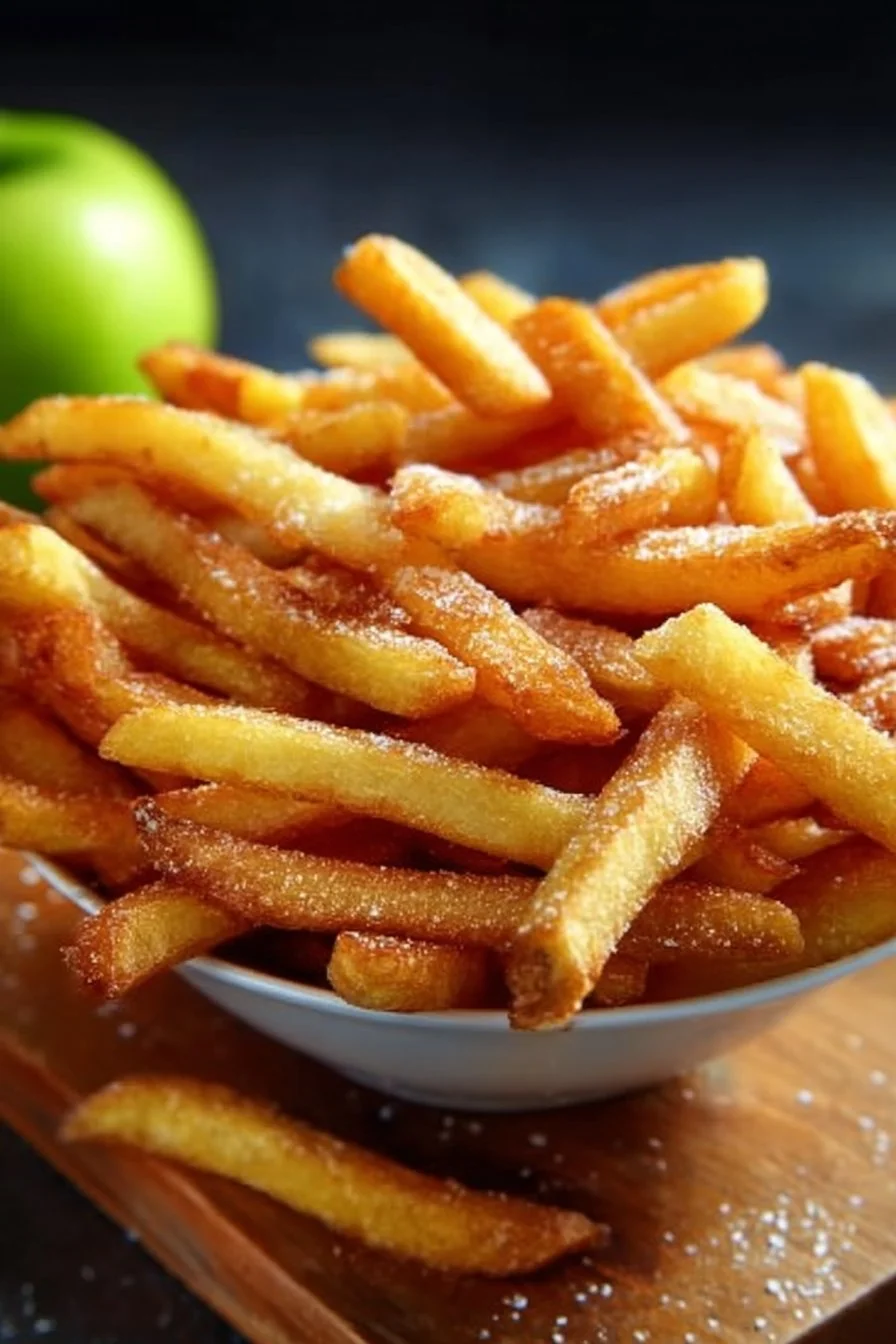 Frites de pommes croustillantes cuites dans une friteuse à air