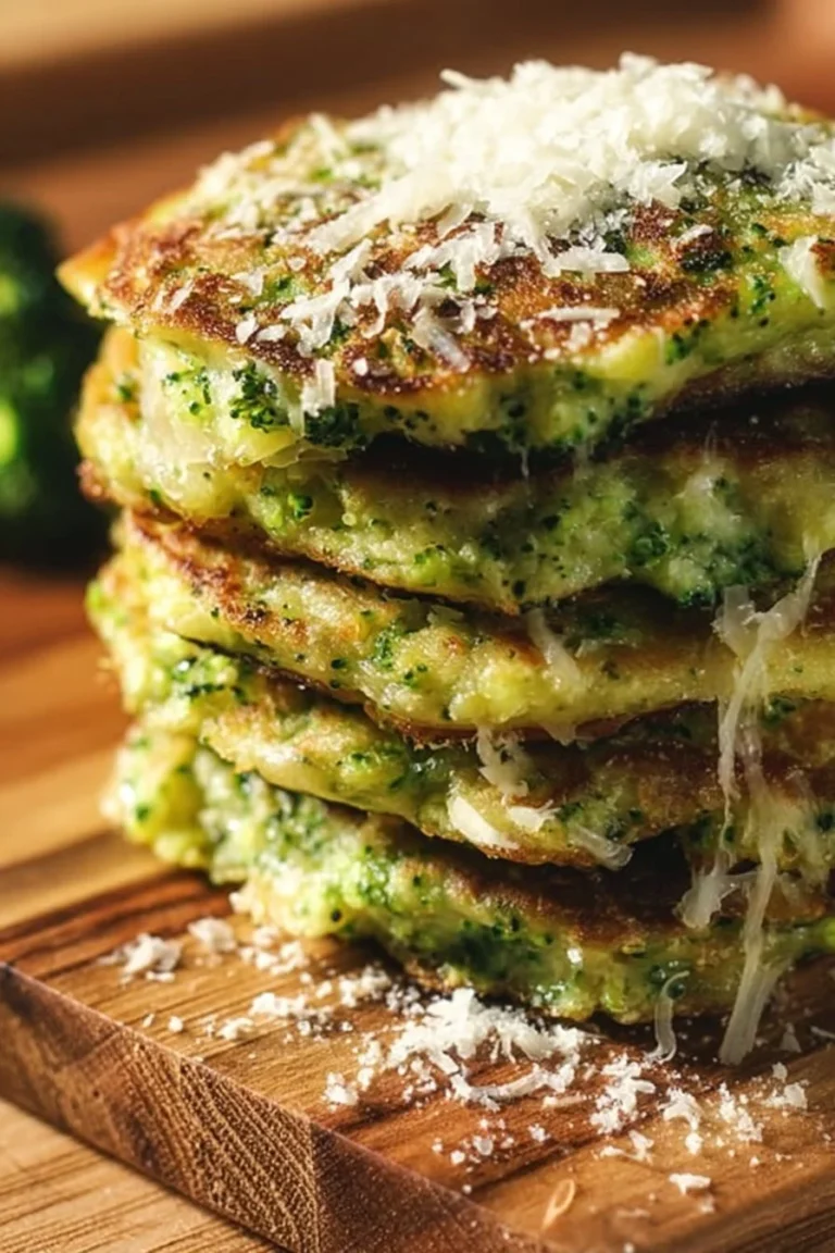 Galettes de brocoli croustillantes garnies de légumes frais