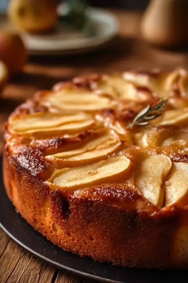 Gâteau aux pommes peu calorique, dessert léger et savoureux.