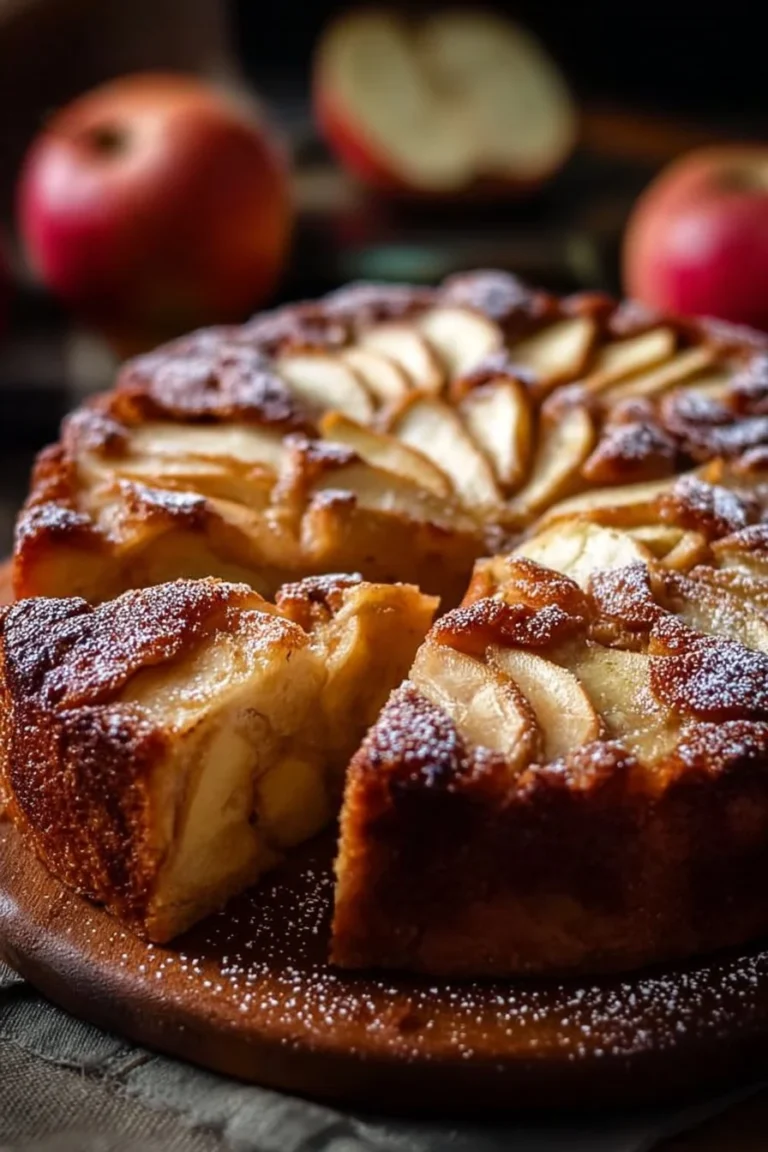 Gâteau aux pommes peu calorique, dessert léger et savoureux
