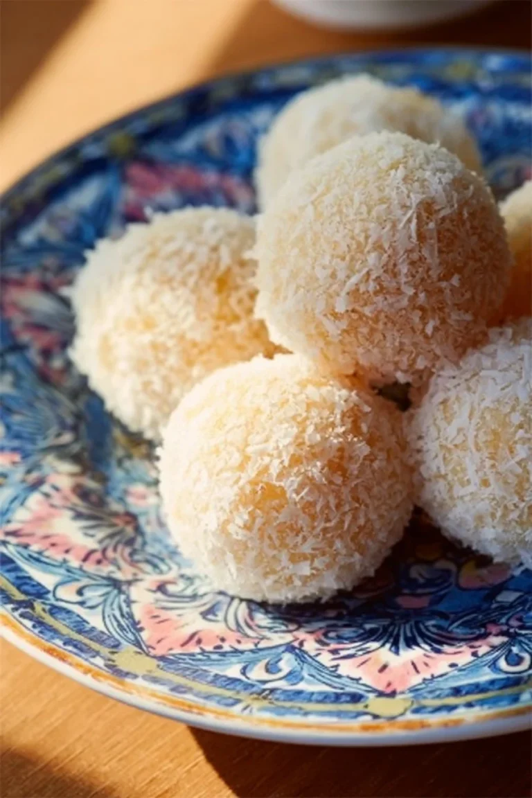 Gâteau boule de coco fondant, une délicieuse pâtisserie marocaine à la noix de coco