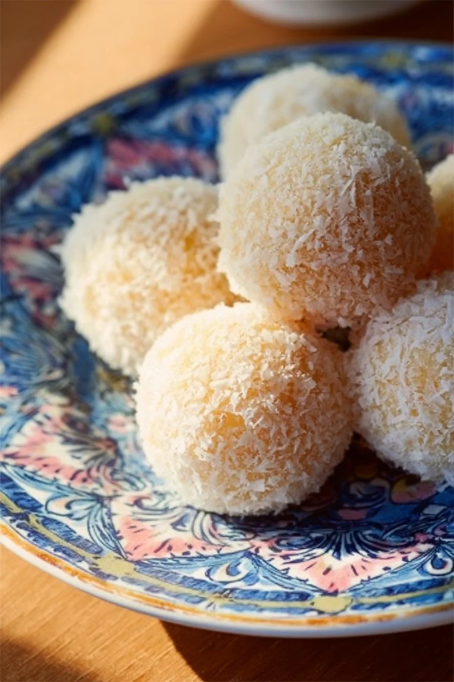 Gâteau boule de coco fondant, une délicieuse pâtisserie marocaine à la noix de coco