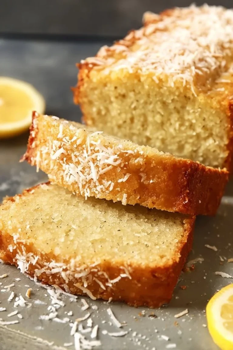 Gâteau léger au coco et citron, dessert moelleux et rafraîchissant.