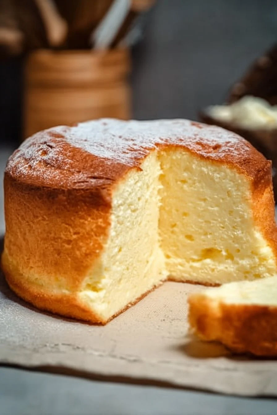 Gâteau Nuage au Yaourt léger et moelleux, parfait pour un dessert délicieux.