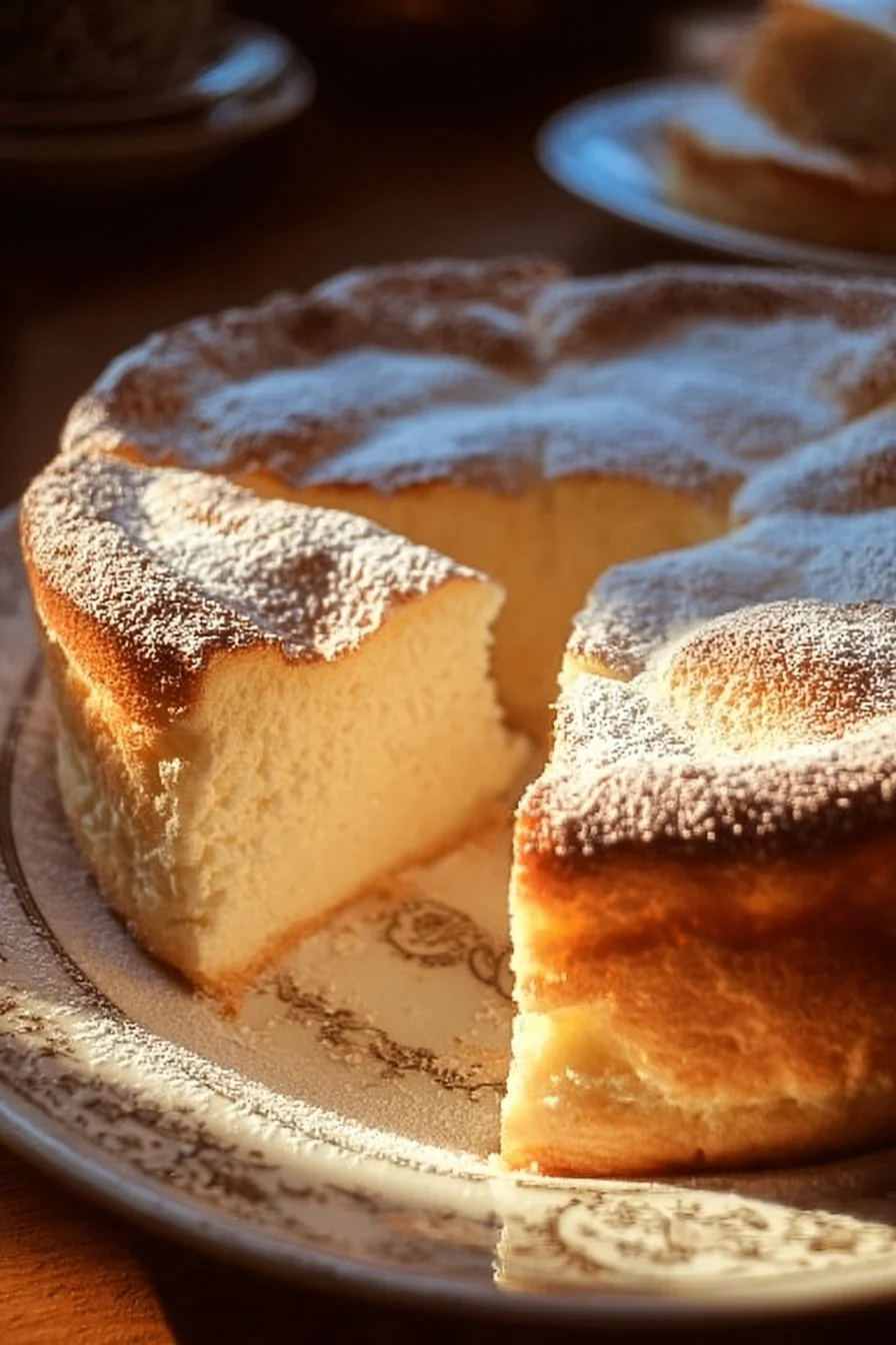Gâteau Nuage de Grand-Mère, doux et léger, prêt à être dégusté avec plaisir.