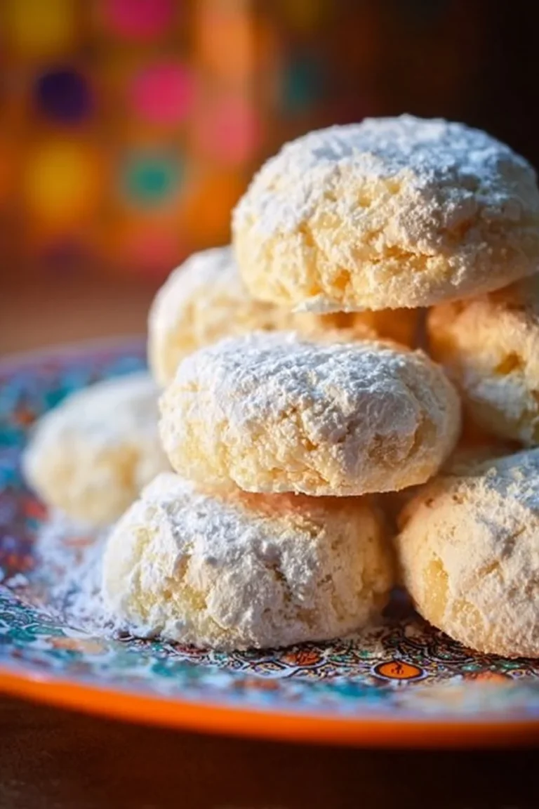 Ghriba aux Amandes et Noix de Coco, biscuits marocains délicieux et moelleux.