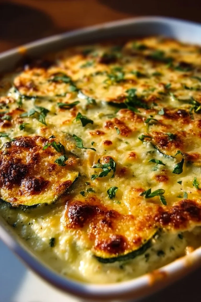 Gratin de Courgettes Crémeux, un plat savoureux à base de courgettes et crème.