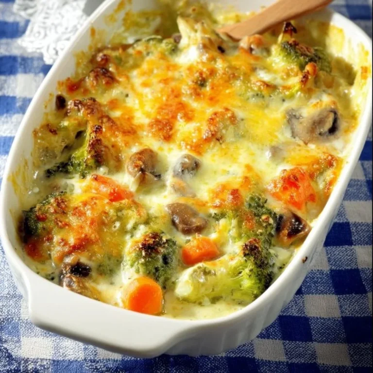 Gratin de Légumes savoureux prêt à être dégusté.
