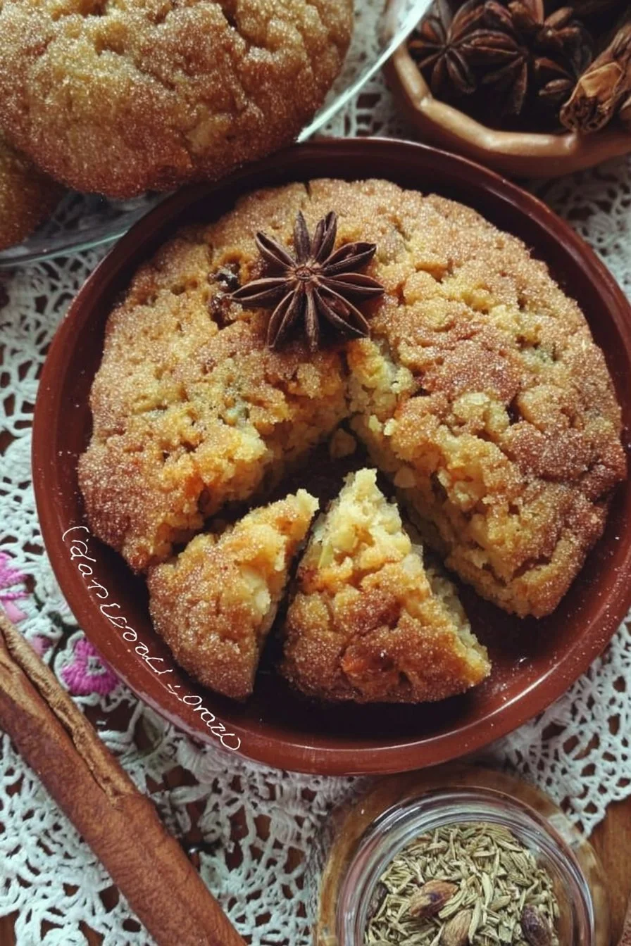 Harcha Marocaine à l’Anis présentée dans un plat traditionnel