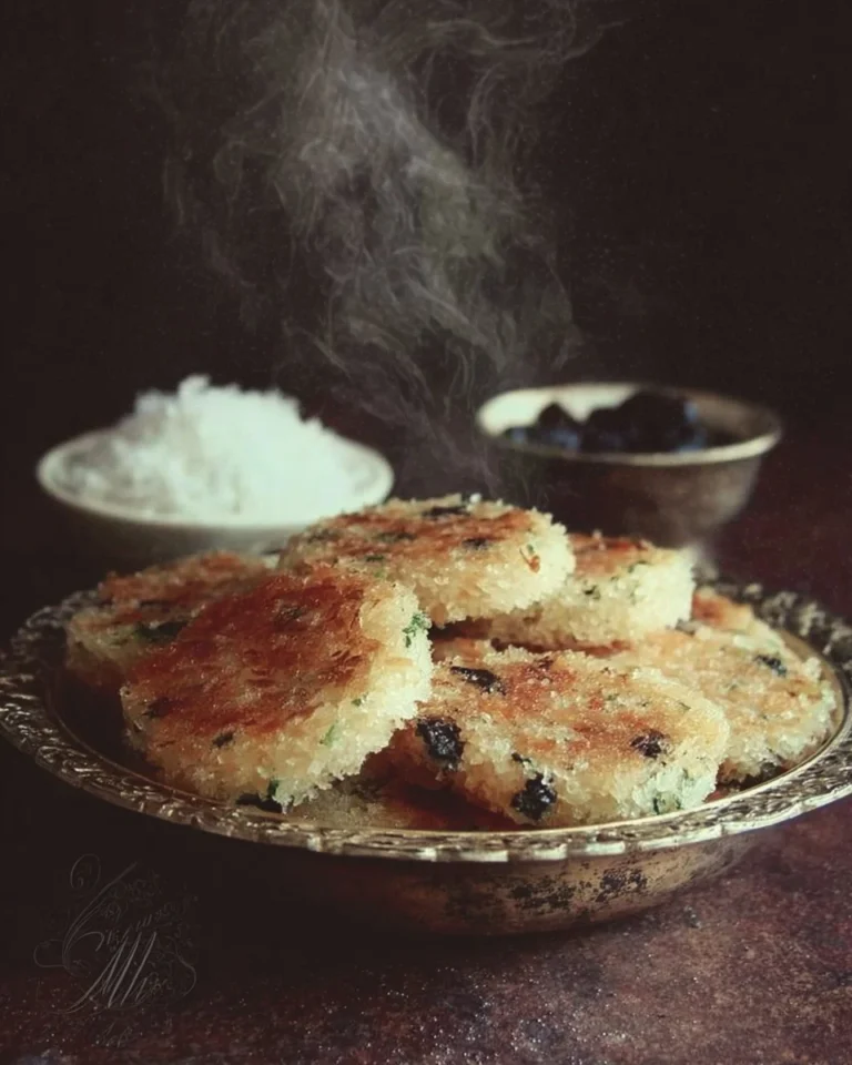 Harcha salée, galette marocaine, servie avec un plat traditionnel