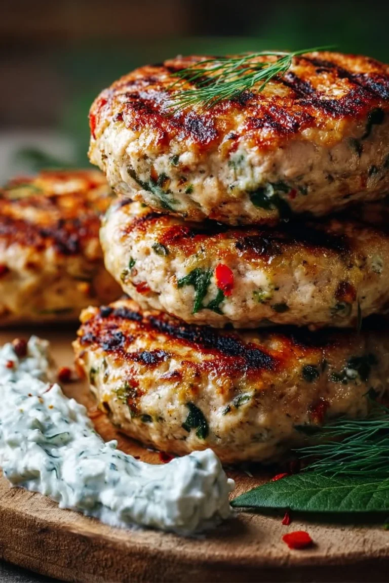 Burgers de poulet grecs juteux et parfumés