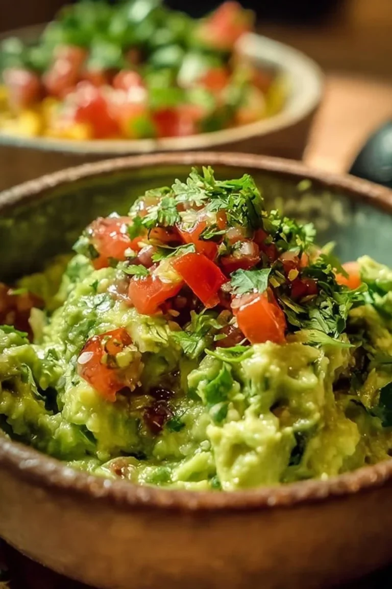 Bol de guacamole frais avec des tortillas et des ingrédients naturels