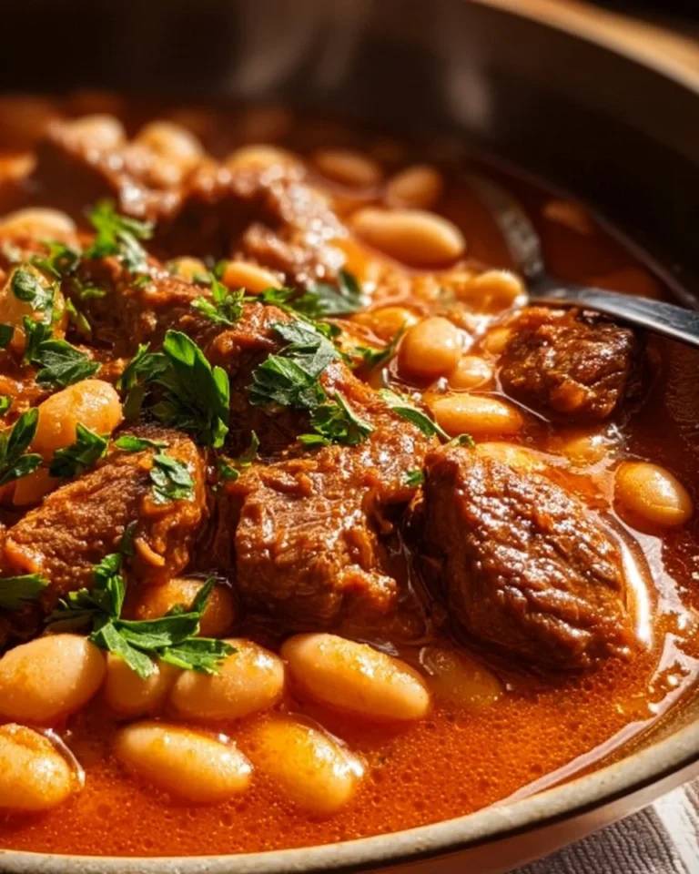 Plat traditionnel de Loubia, haricots cuisinés avec des épices