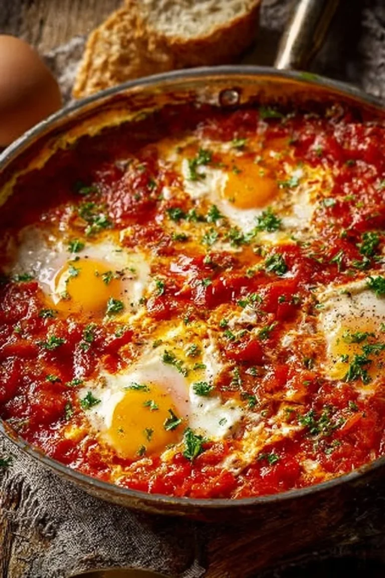 Menemen, plat turc traditionnel à base de tomates et d'œufs, servi dans une poêle.