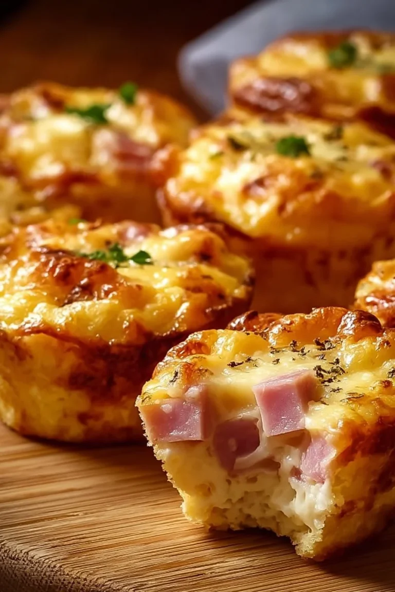 Mini cakes jambon et fromage présentés sur une table de buffet
