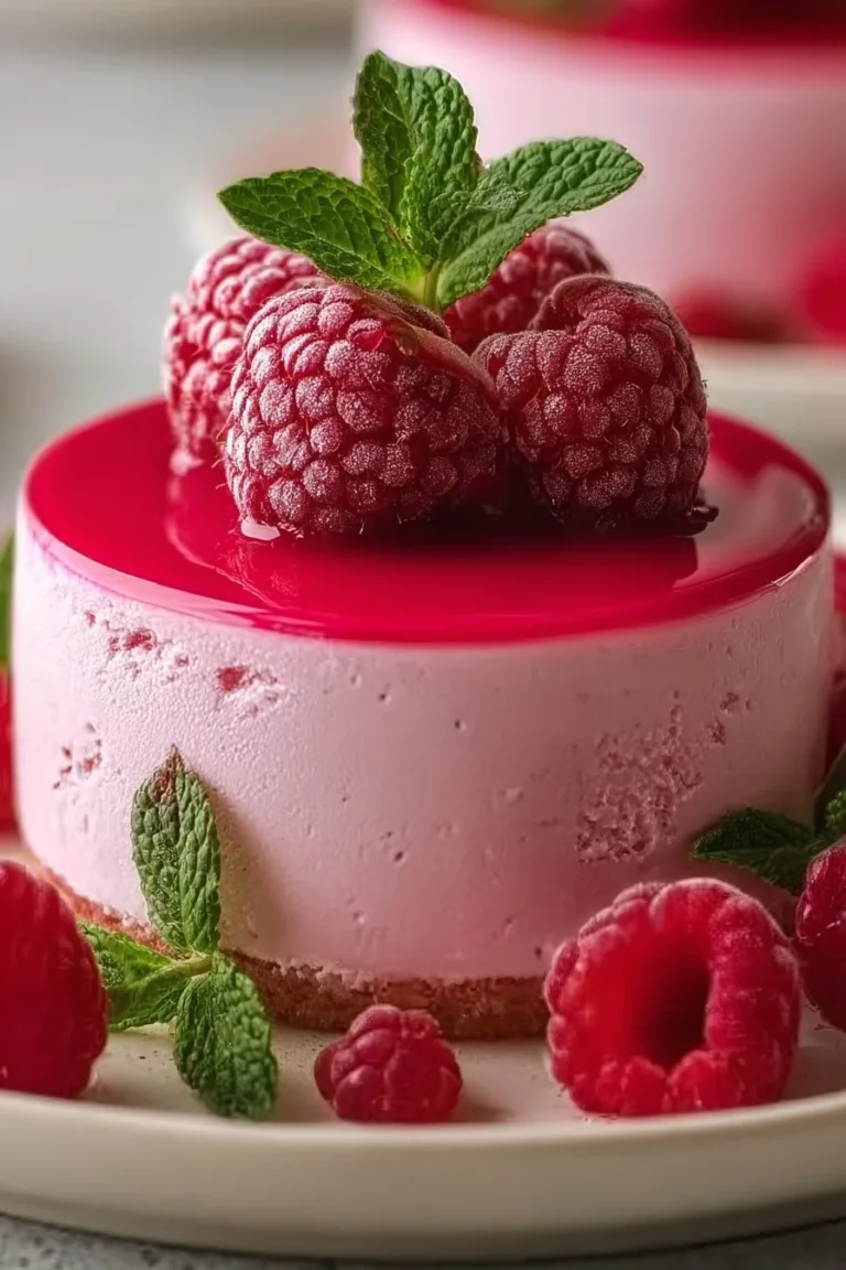 Mousse aérienne au yaourt et framboise dans un bol élégant