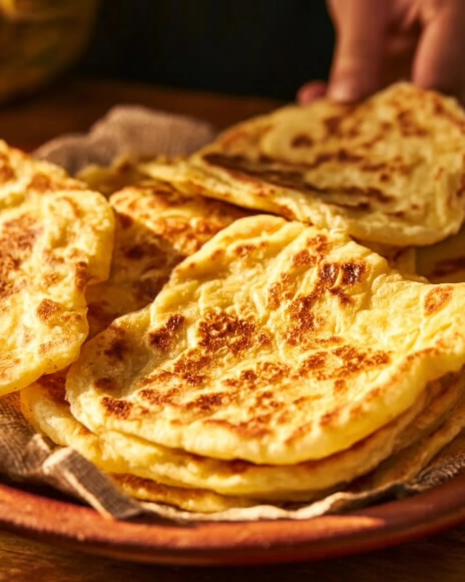 Msemens traditionnels marocains en phase de cuisson