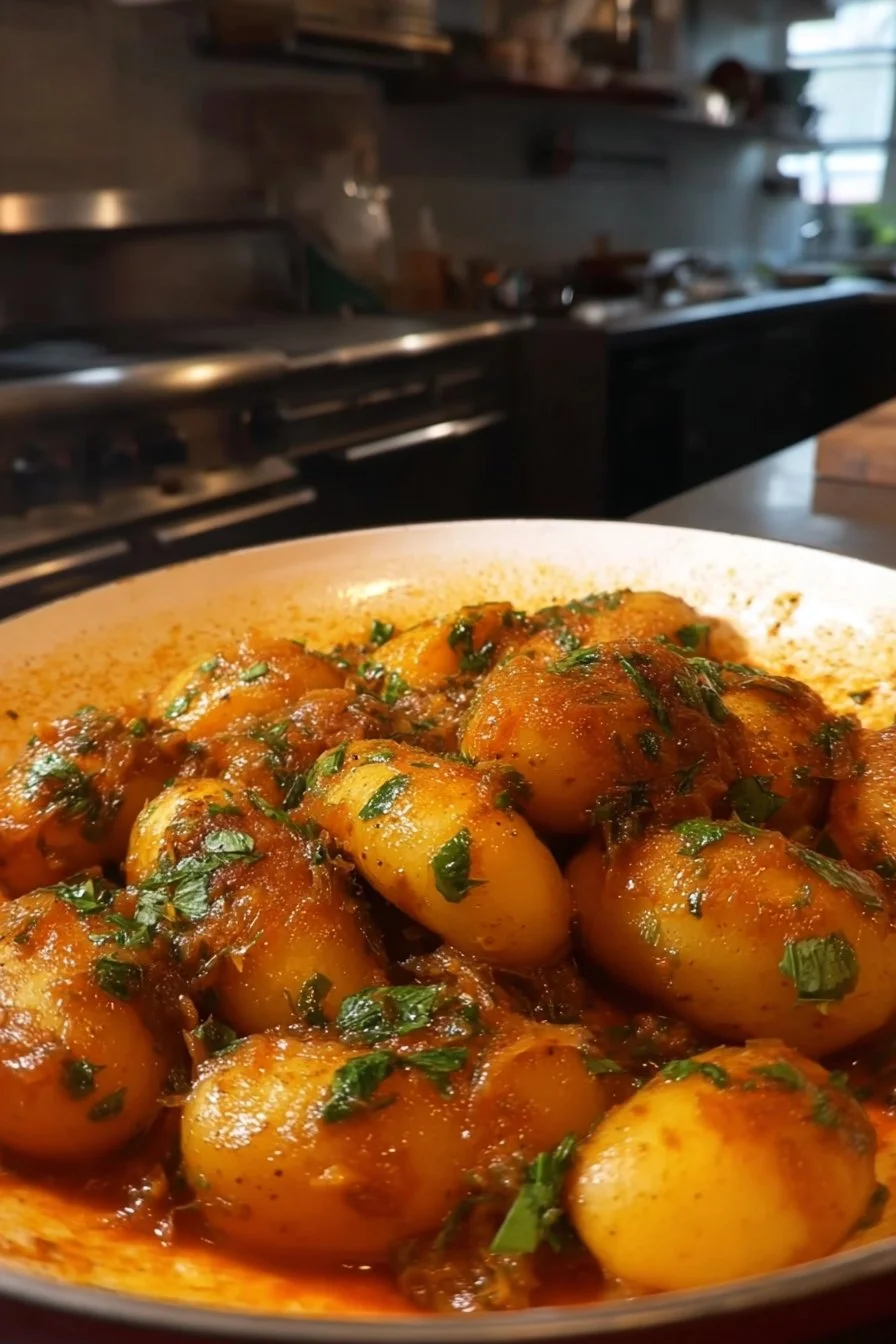 Oignons Farcis Turcs garnis d'une délicieuse farce épicée.