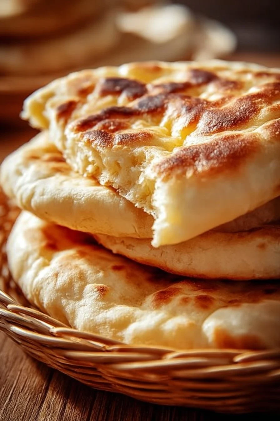 Pain Turc Maison fraîchement cuit et délicieux.