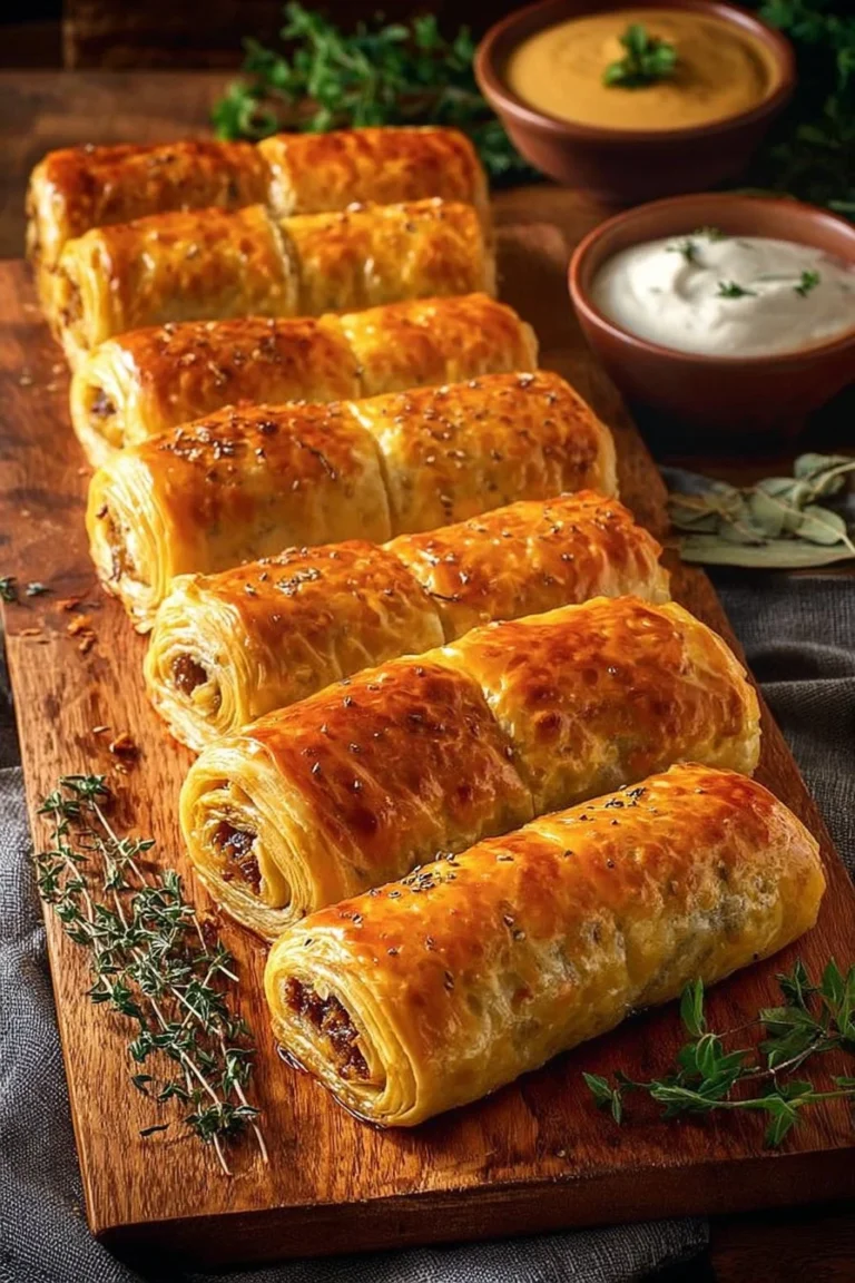 Petits pains feuilletés dorés sortant du four, croustillants et dorés à la perfection.