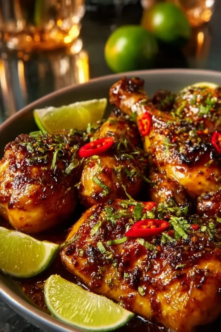 Recette de Poulet Chili-Citron Vert avec épices et citron