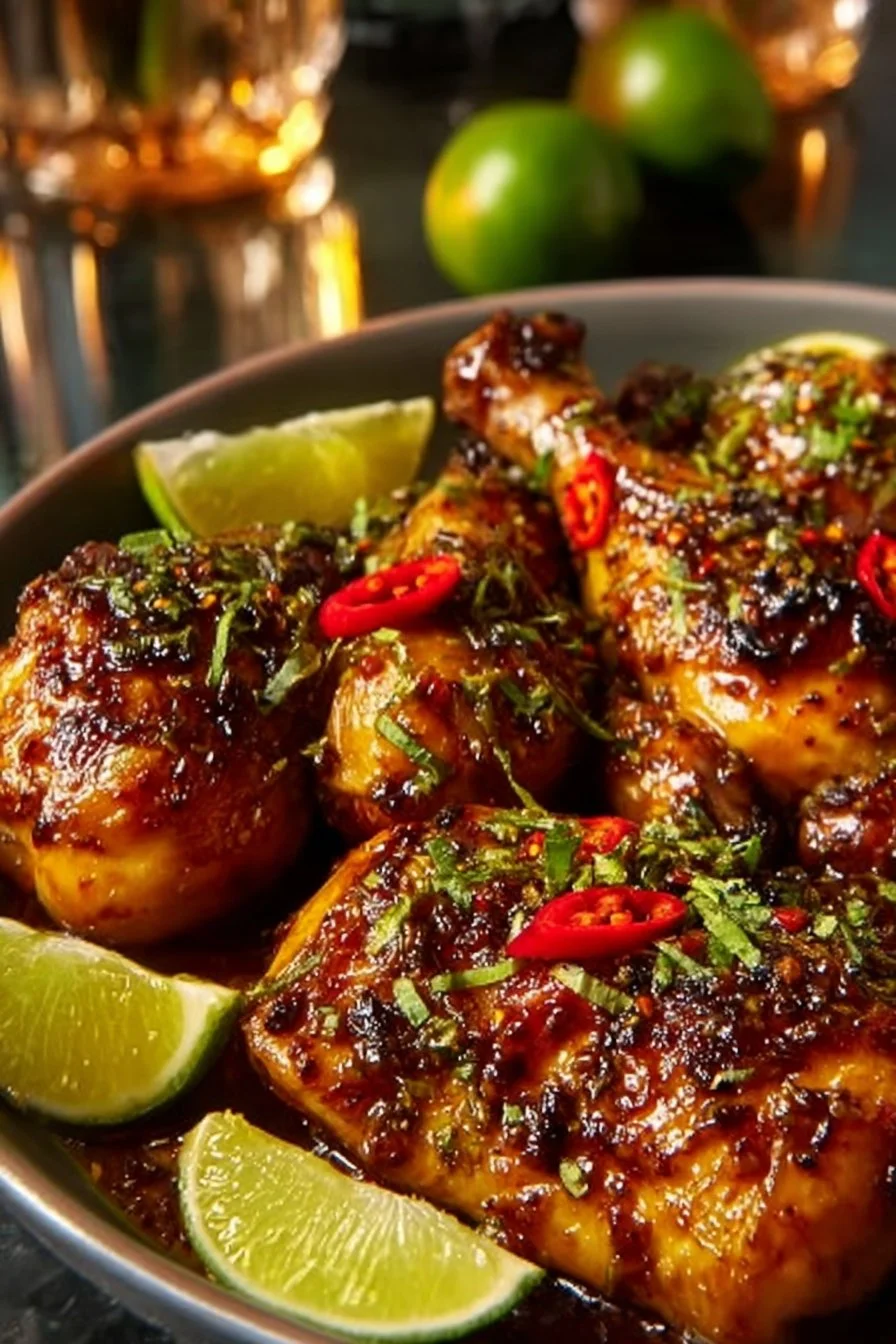Recette de Poulet Chili-Citron Vert avec épices et citron