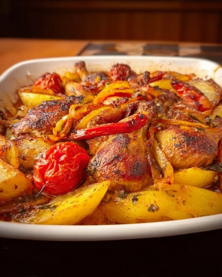 Poulet turc rôti avec légumes colorés, savoureux et appétissant