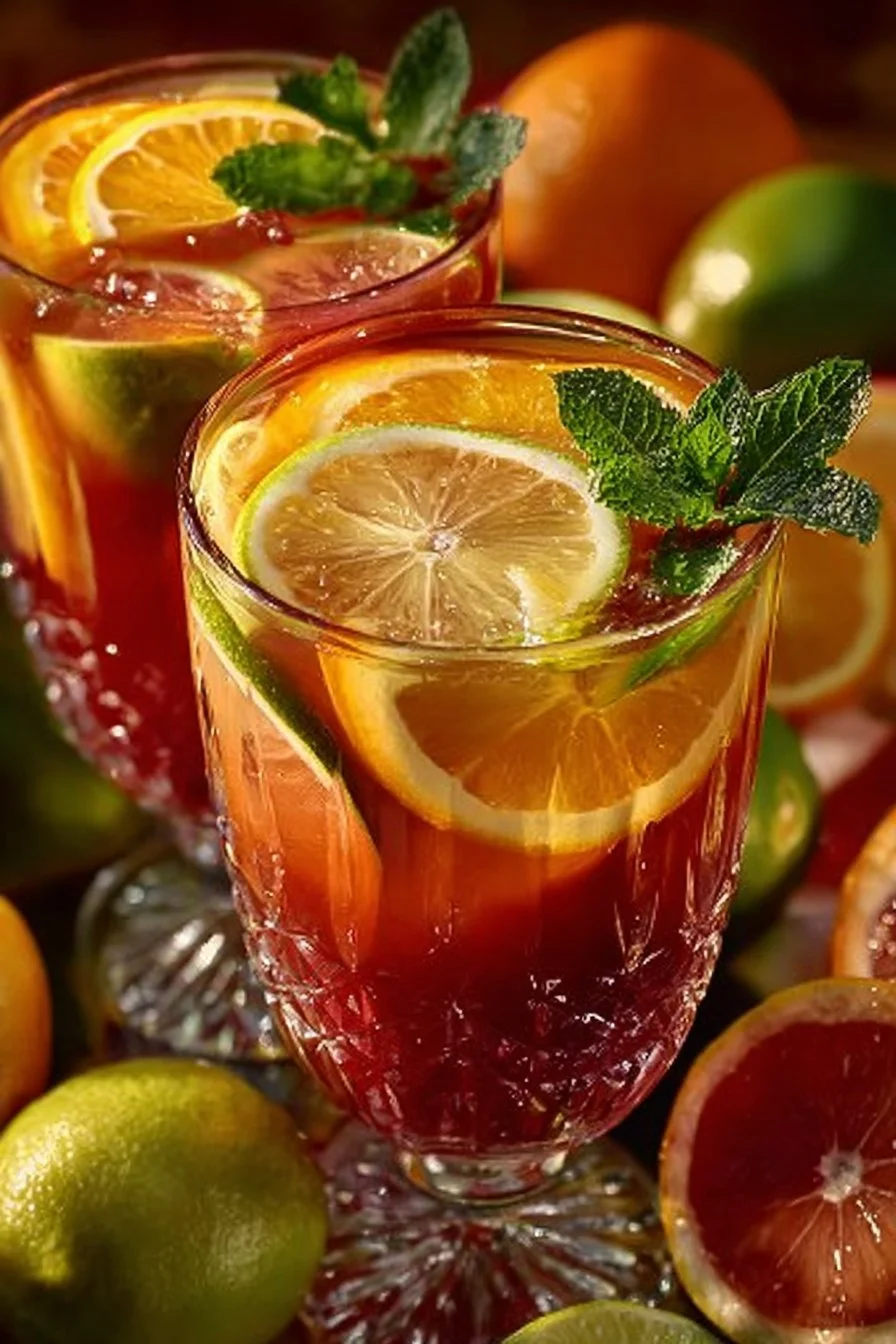 Recette de punch antillais maison avec fruits et rhum