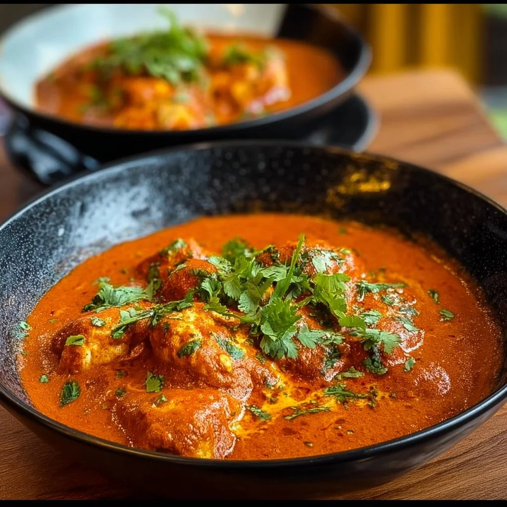 Recette de poulet tikka masala à l'indienne, plat épicé et savoureux.