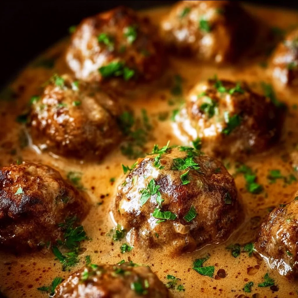 Boulettes suédoises IKEA avec une sauce crémeuse