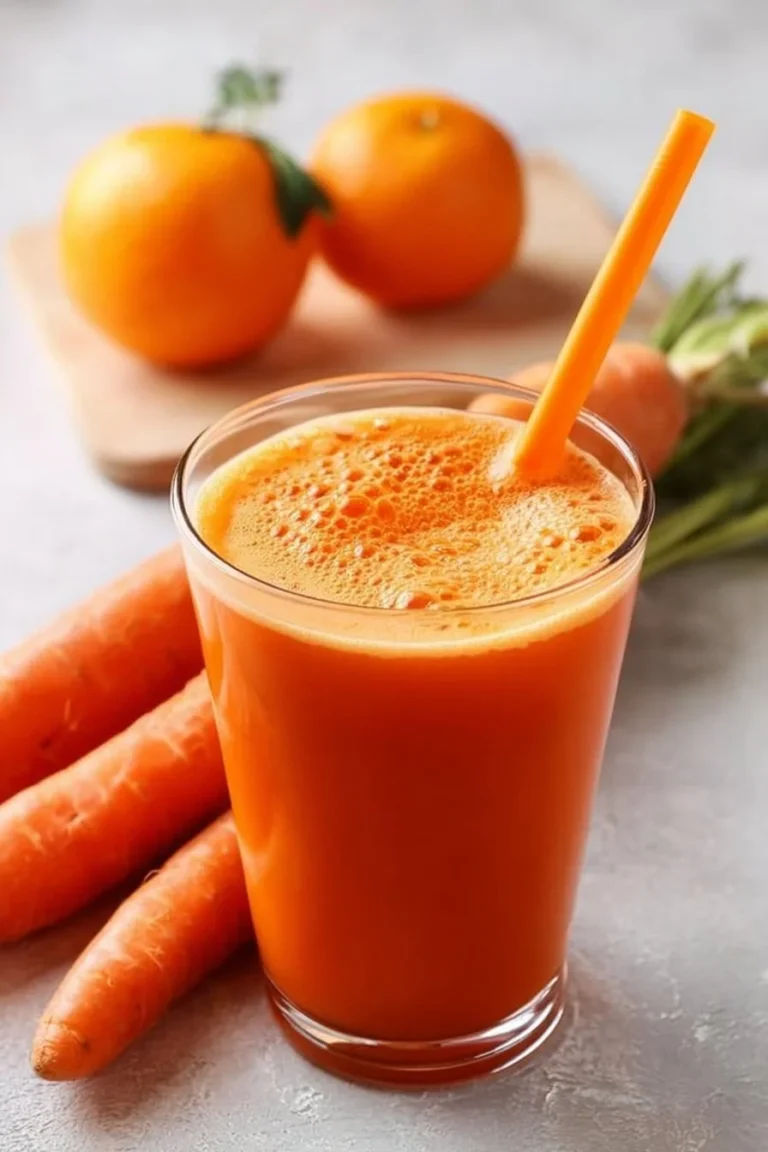 Recette de jus de carotte, orange et gingembre, boisson saine et rafraîchissante