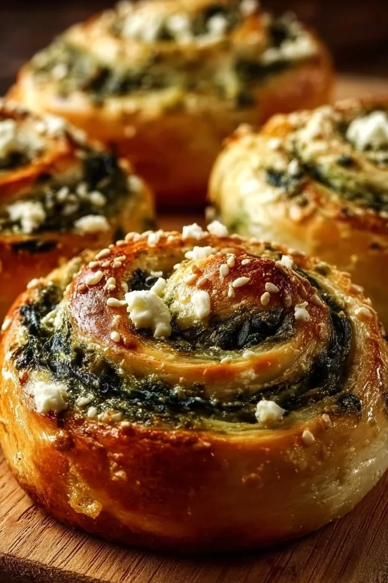Roulés aux épinards et à la feta, un plat savoureux et coloré