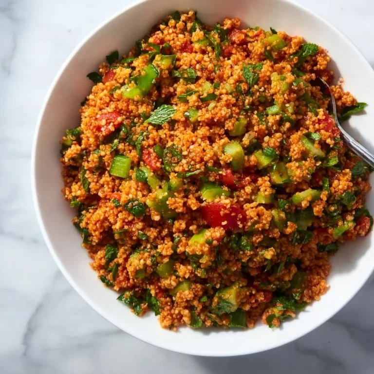 Salade de bulgur turque végétarienne avec légumes frais et herbes
