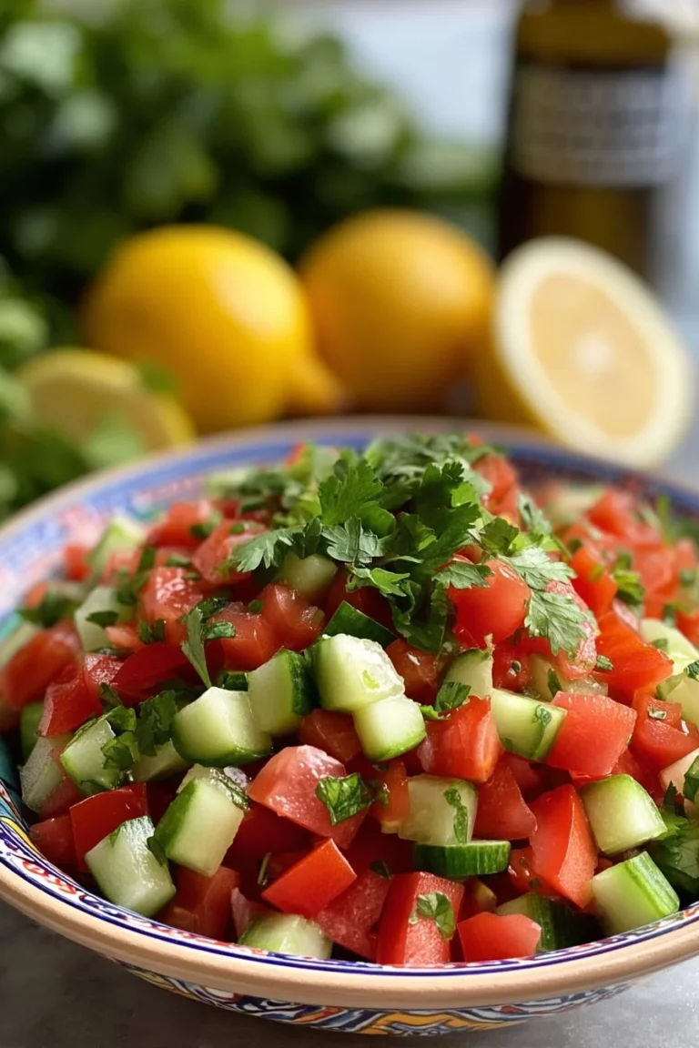 Recette de Salade Marocaine colorée et fraîche avec légumes et épices