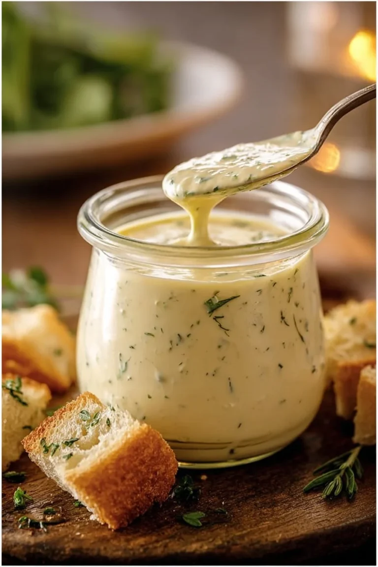 Recette de sauce César crémeuse au fromage cottage pour salades