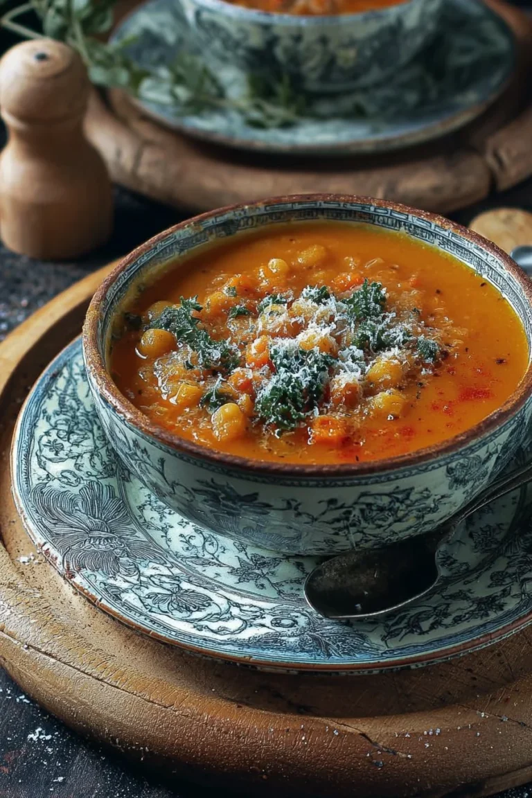Bol de soupe délicieuse, réconfortante et savoureuse, prête à être dégustée.