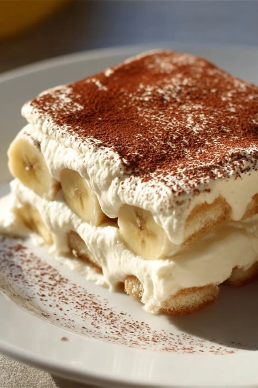 Tiramisu à la banane sans cuisson, dessert crémeux et délicieux