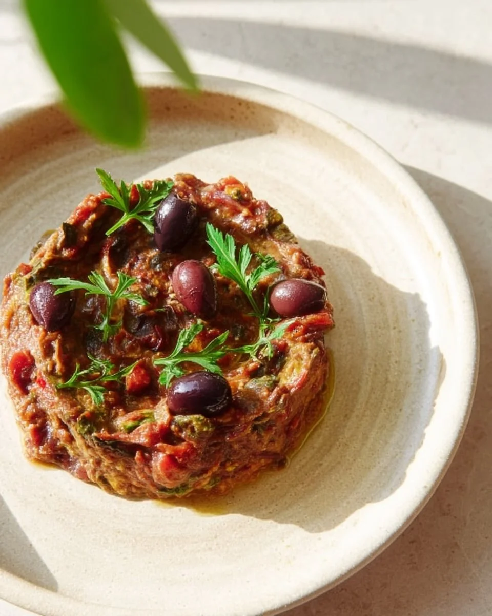 Zaalouk marocain, caviar d'aubergine savoureux et épicé dans un bol