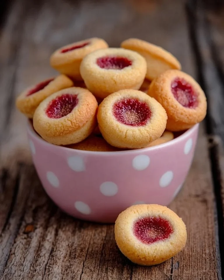 Bouchées délicieuses à base d'amande et framboises