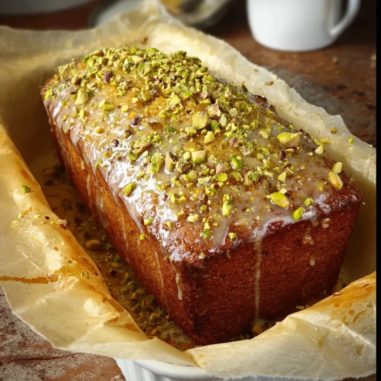 Cake à la pistache et fleur d'oranger, un dessert moelleux et parfumé