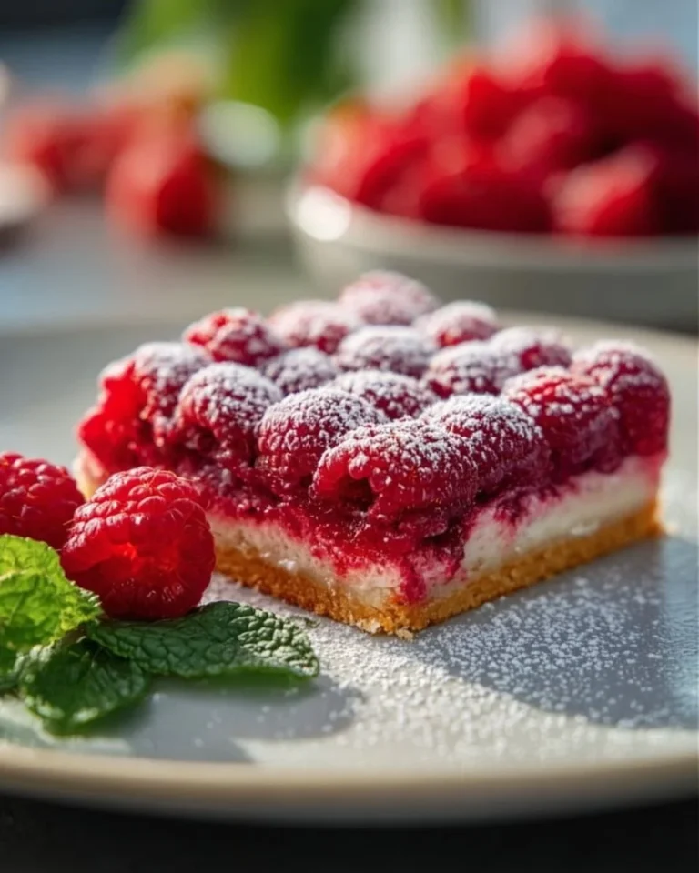 Gâteau Amandine aux Framboises, un dessert moelleux à base d'amandes et de framboises.