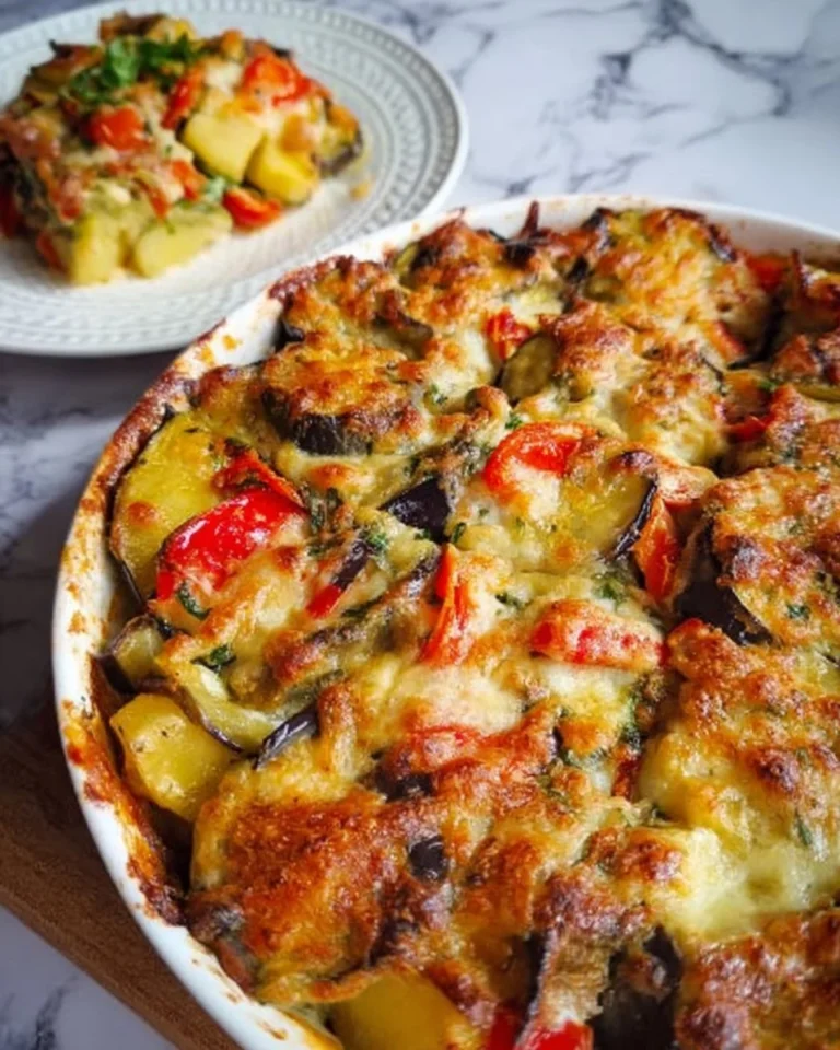 Gratin d’aubergines et de pommes de terre, plat réconfortant et savoureux