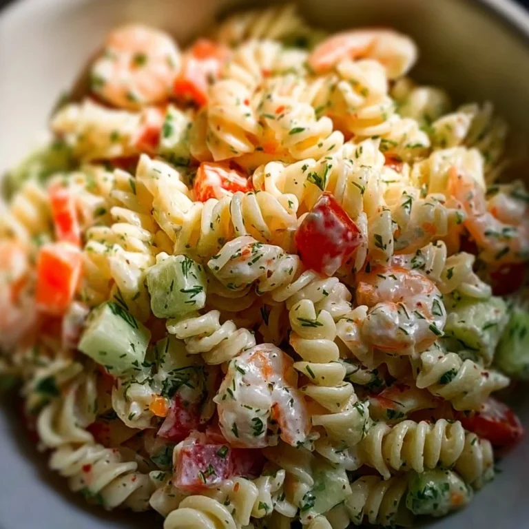 Salade de pâtes océane avec fruits de mer et légumes frais