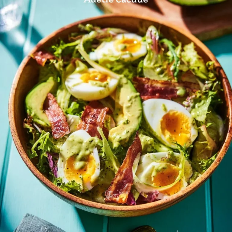Salade de pommes de terre avec crème d'avocat garnie d'herbes fraîches