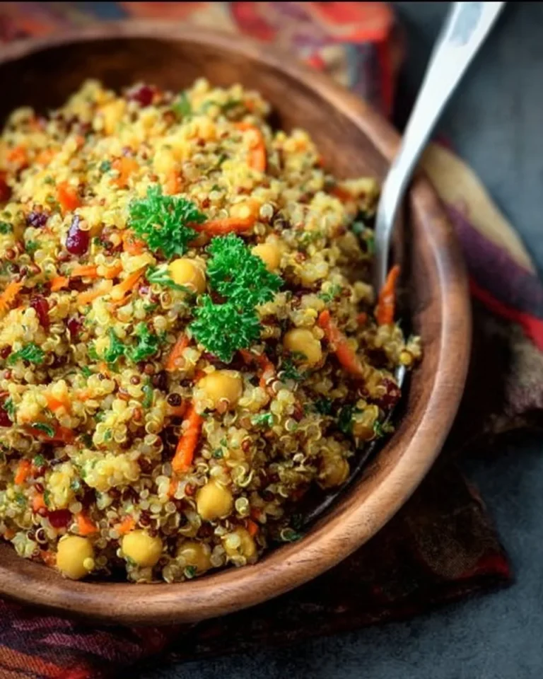 Salade de quinoa au curry, un plat healthy et savoureux.
