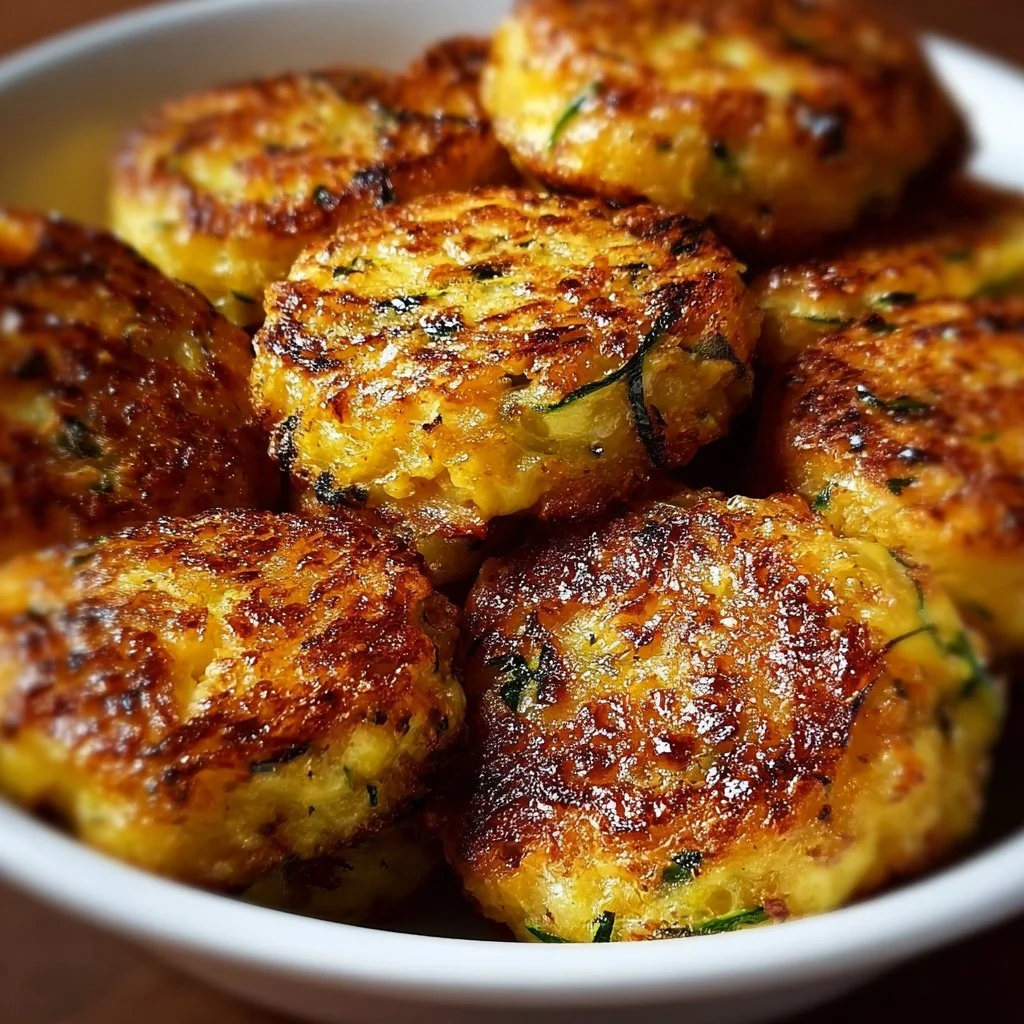 Boulettes de courgette croustillantes cuites au four savoureuses