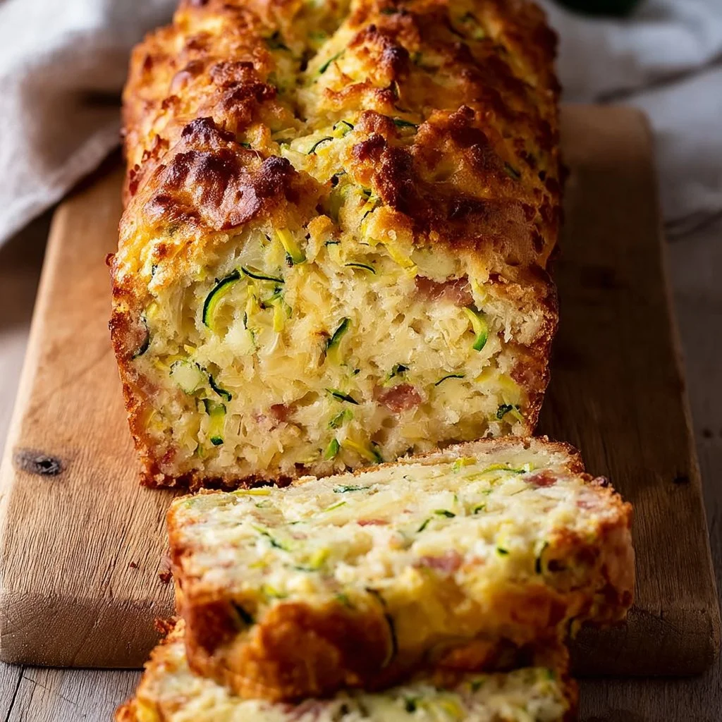 Cake apéritif courgettes moelleux et savoureux, idéal pour l'apéritif