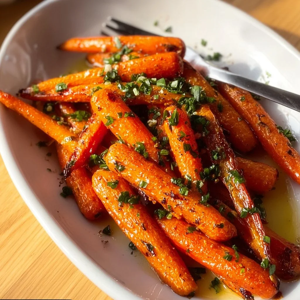 Carottes rôties dorées et savoureuses, prêtes à être servies
