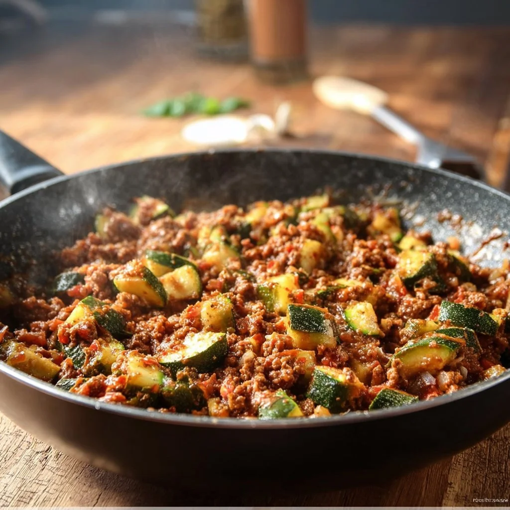 Plat de courgettes à la bolognaise savoureux et sain