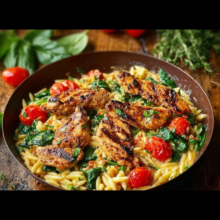 Recette de poulet crémeux avec orge prête en 30 minutes.